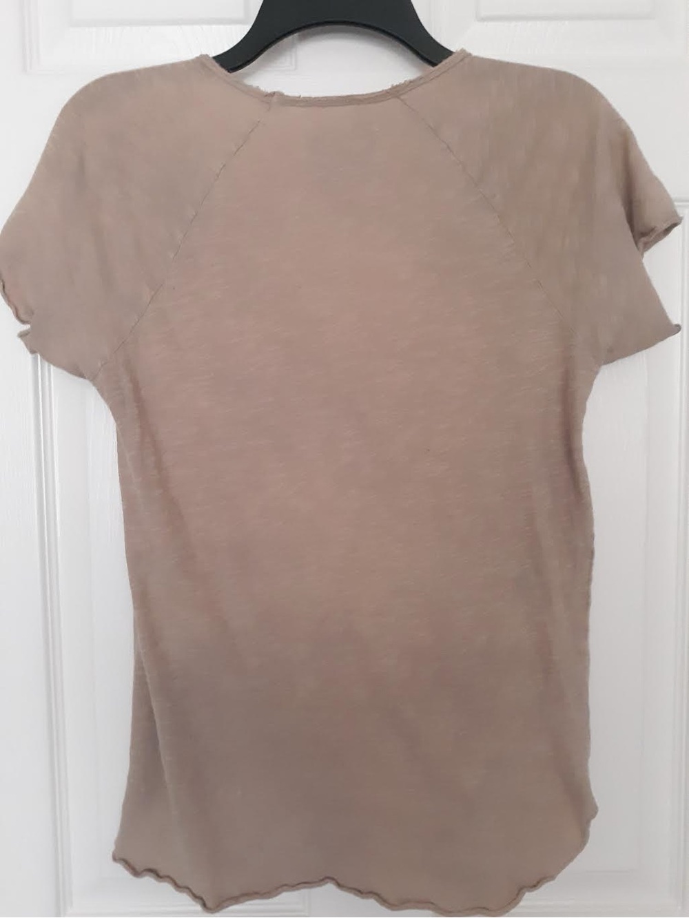 ♦️ BROCHU WALKER linen blend tee $150 Retail SZ S EUC natural - Picture 3 of 5